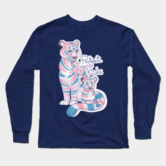 Protect Trans Kids Long Sleeve T-Shirt by Katy Creates